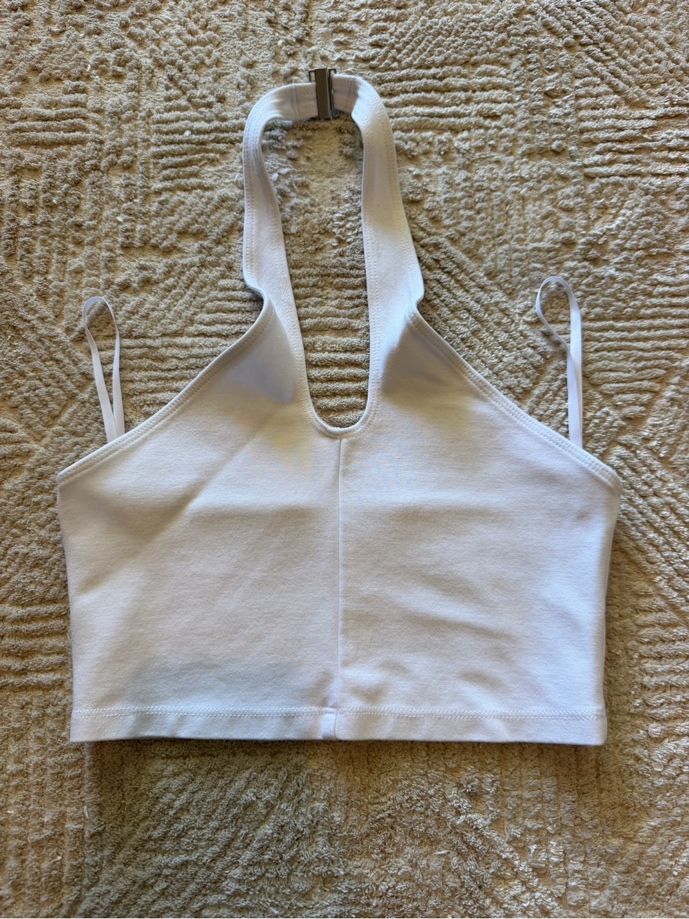 Sunday Best White Halter Crop Top Size XS